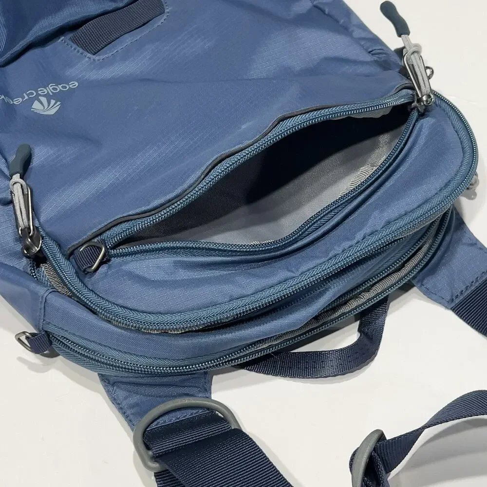 Eagle Creek Slate Blue Crossbody Sling Bag Shoulder Travel Messenger Daypack